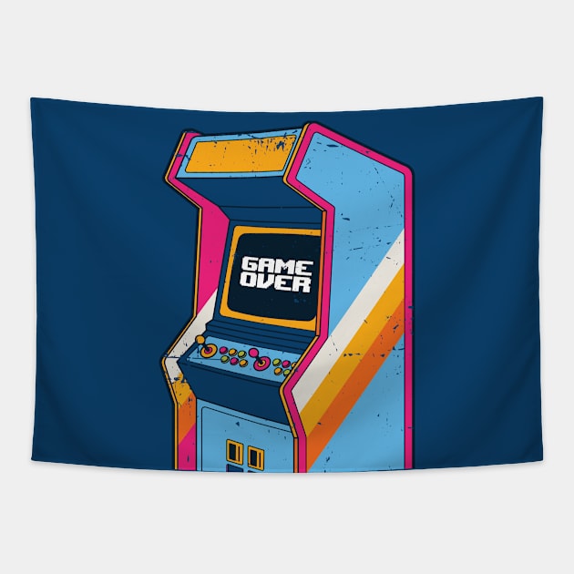 Retro Arcade Machine Game Over // Vintage Grunge Gamer Arcade Tapestry by SLAG_Creative