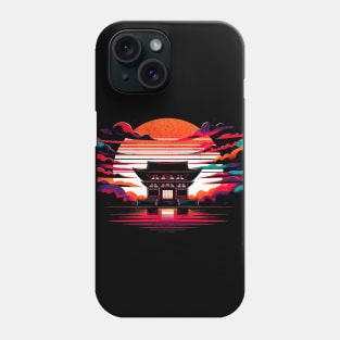 Meiji Shrine Tokyo Retro Design Phone Case