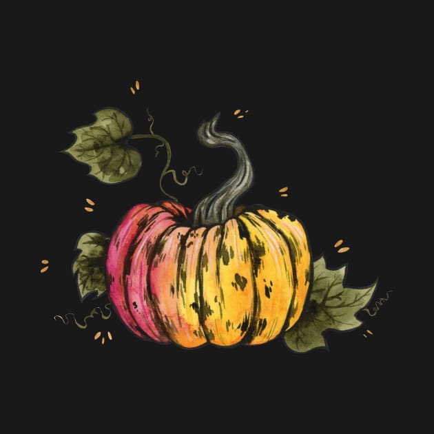 red and orange pumpkin by Ellen Wilberg