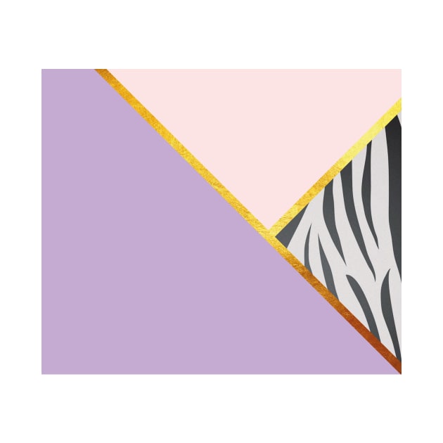 Abstract zebra print, color blocking lila by ColorsHappiness