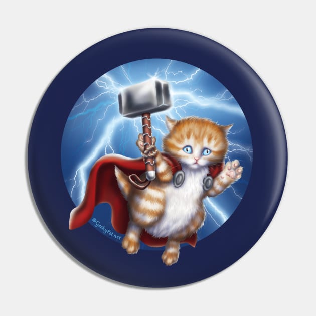 Thor Kitten Pin by GeekyPet