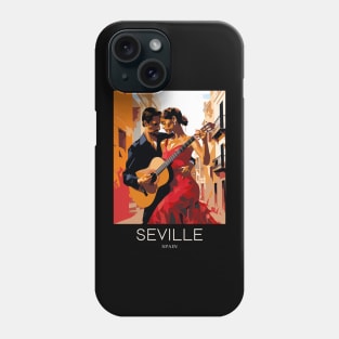 A Pop Art Travel Print of Seville - Spain Phone Case