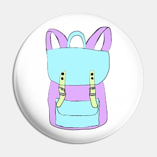 Backpack Illustration Vector Pastel Color Pin