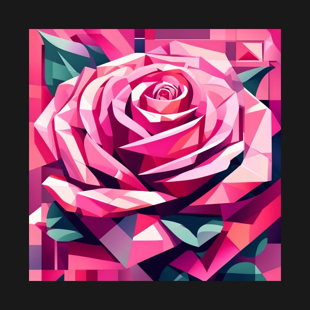 Pink Polygon Rose by SmartPufferFish