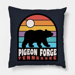 Pigeon Forge Tennessee Great Smoky Mountains Bear Badge Pillow