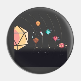 Dice Solar System Pin