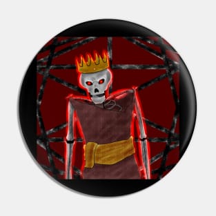 King skull artwork Pin