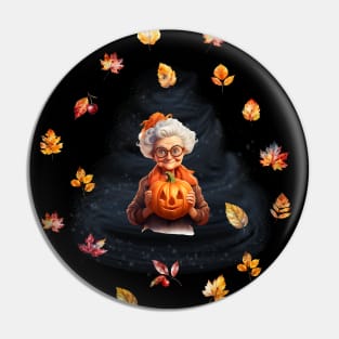 Halloween grandmother Pin