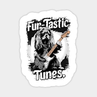 Rockin' Pup: Fur-Tastic Tunes Guitar Design Magnet