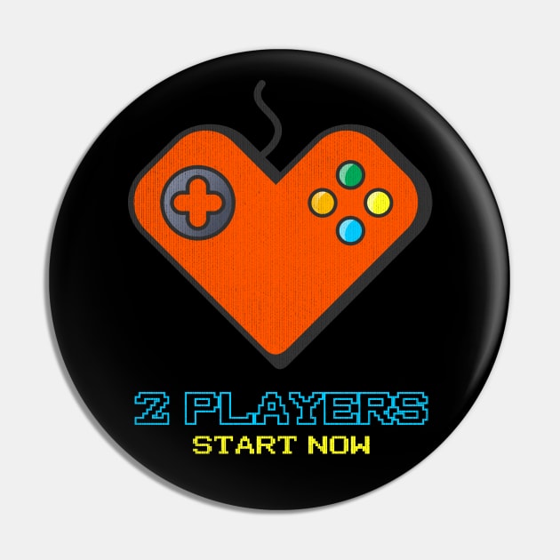 2 players start now matching Gamer Couple Pin by opippi