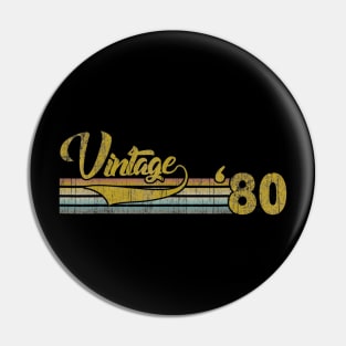 Vintage 1980 All Original Parts Men Women 40th Birthday Gift Pin