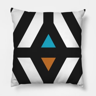 Futuristic pyramid shapes tile Pillow