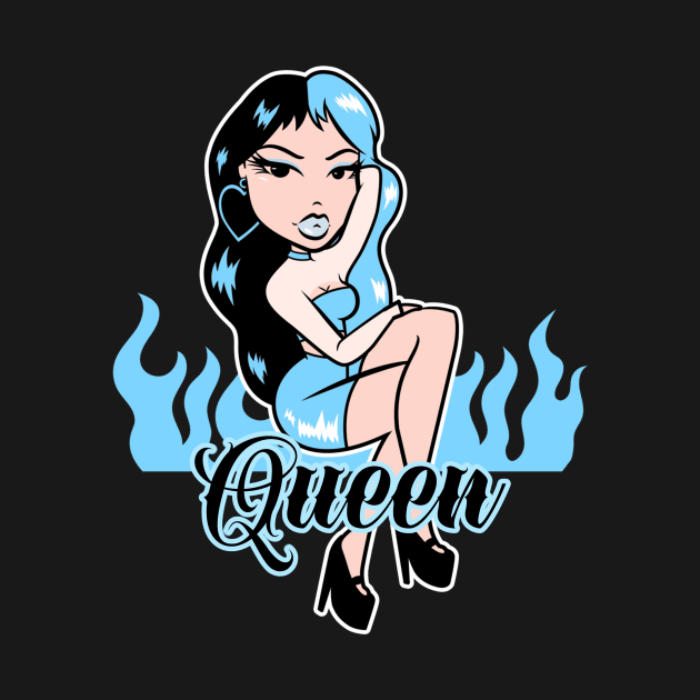 Queen Girl Doll Light Blue v2 by Just In Tee Shirts