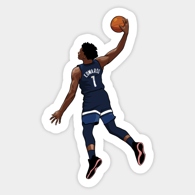 Anthony Edwards Vector Dunk - Anthony Edwards - Sticker