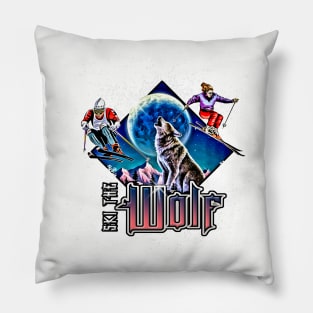 Ski the Wolf Pillow