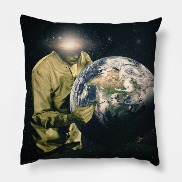 Earth Check II Pillow by nicebleed