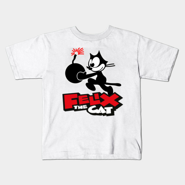 Felix Holding Bomb Funny Felix The Cat Funny Kids T Shirt