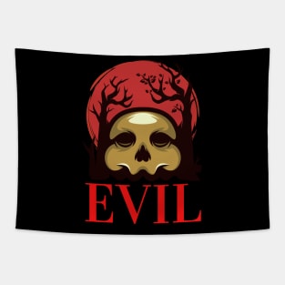 Halloween Scary Evil Pumpkin Funny Pumpkin Head Tapestry