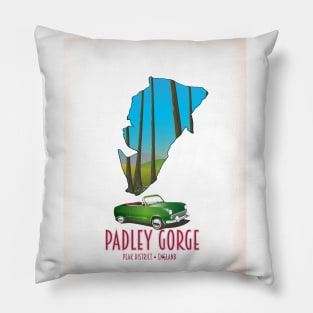 Padley Gorge Peak District England map Pillow