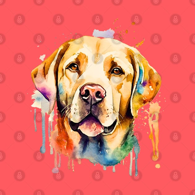 Adorable Watercolor Labrador Retriever by Doodle and Things