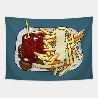 Currywurst mit Pommes Tapestry