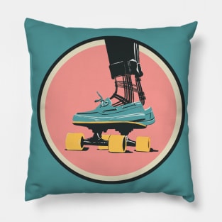 Retro Skateboarder - Alternative Color Scheme Pillow