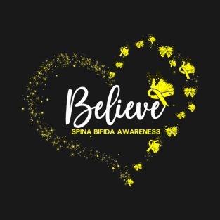 Spina bifida awareness butterfly believe T-Shirt