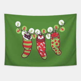 Jingle Meow Ugly Sweater by Tobe Fonseca Tapestry