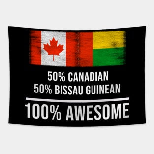 50% Canadian 50% Bissau Guinean 100% Awesome - Gift for Bissau Guinean Heritage From Guinea Bissau Tapestry