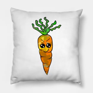 FUNNY Carrot Art Eat Your Veggies Pillow