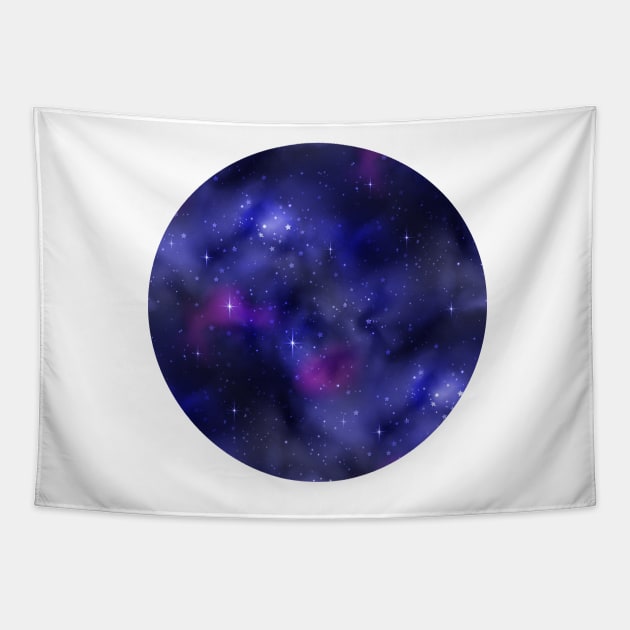 Print Texture of Cosmic Universe with Cute Stars Tapestry by lissantee