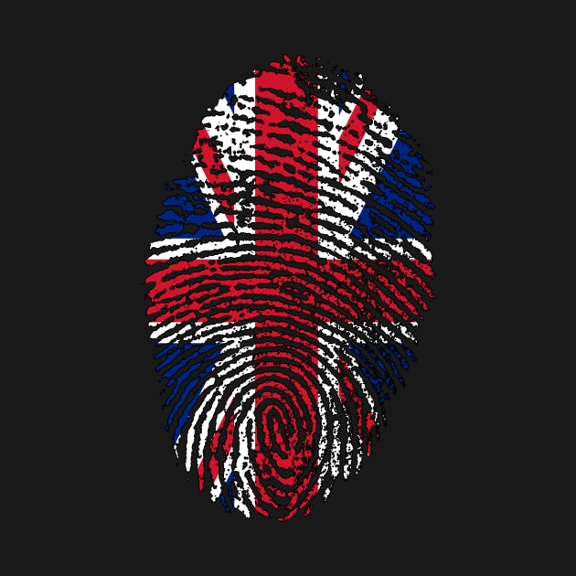 United Kingdom Flag - UK Flag Fingerprint by Printaha