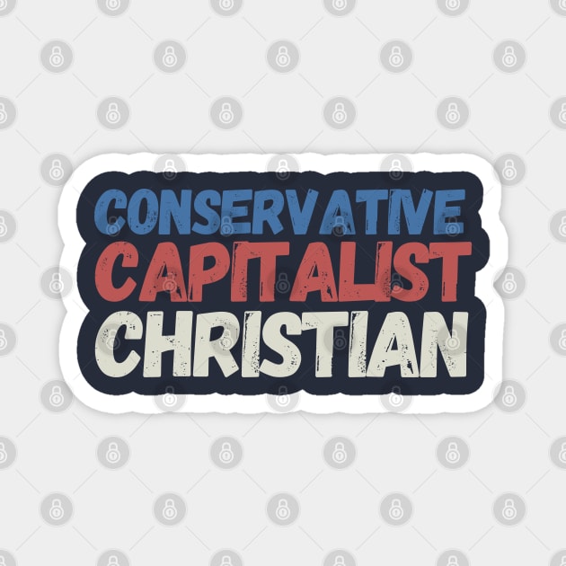 Conservative Capitalist Christian Magnet by Souls.Print