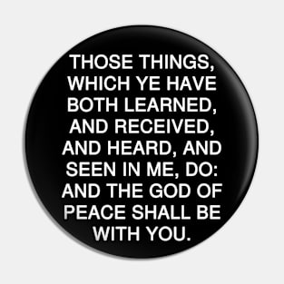 Philippians 4:9 Bible Verse KJV Text Pin