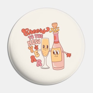 Cheers To The New Year Pin