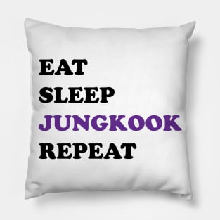 Eat sleep Jungkook repeat typography Pillow