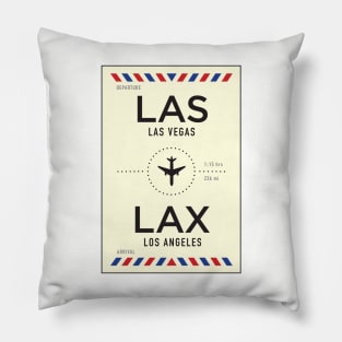 LAS to LAX Airport / Las Vegas to Los Angeles Pillow