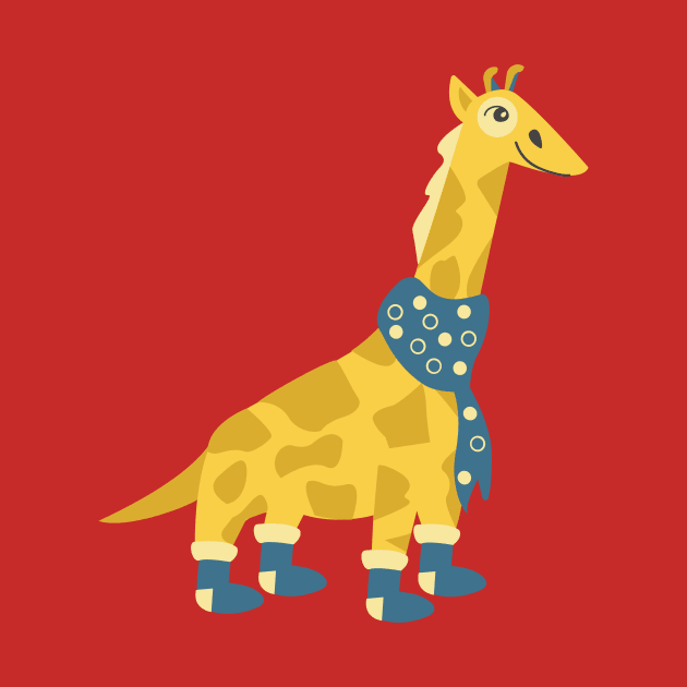 Christmas Giraffe by FunnyMoonCosmic