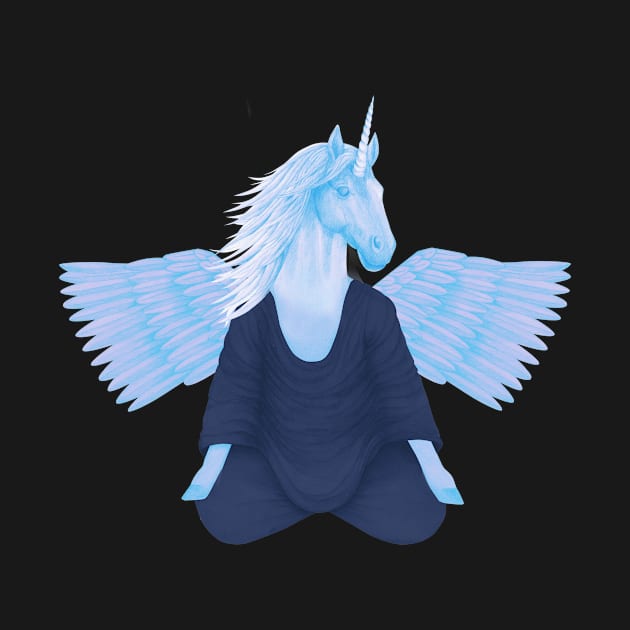 meditating pegasus 3 by KindSpirits