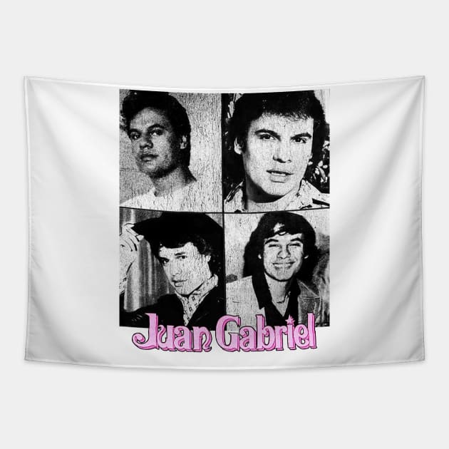 Juan Gabriel Young Photo Grid Tapestry by TrikoCraft