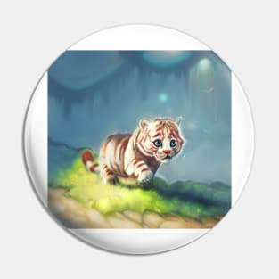 white tiger cub Pin