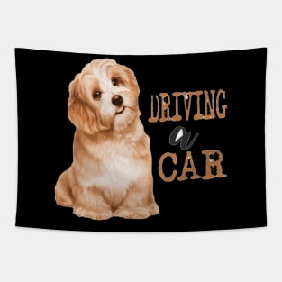 Dogs driving a CAR Tapestry