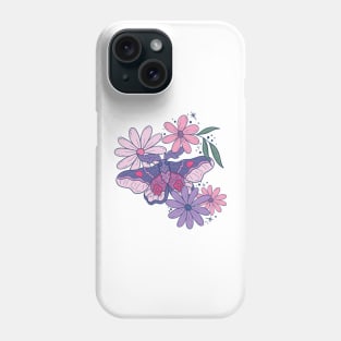 Purple Pink Moth Phone Case