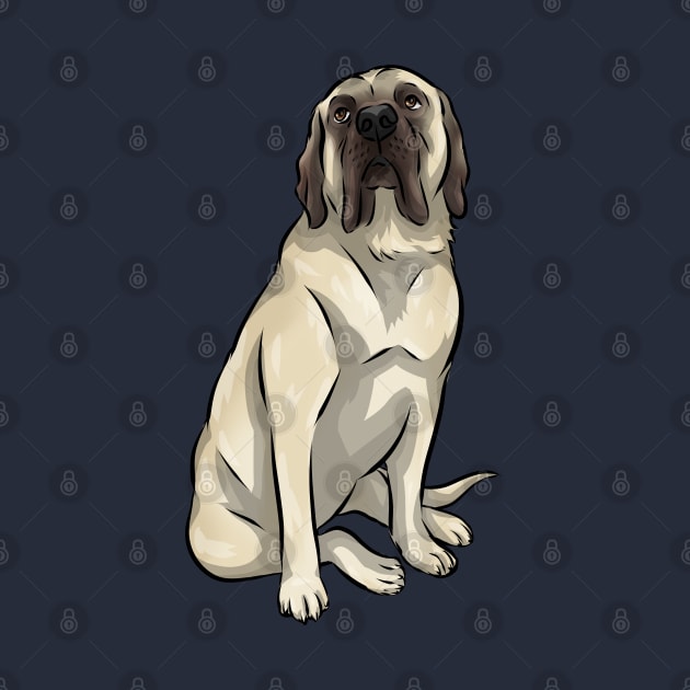 Cute English Mastiff Dog | Fawn by Shirin Illustration