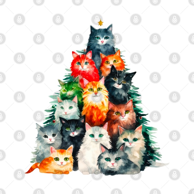 Cat Christmas Tree by MZeeDesigns