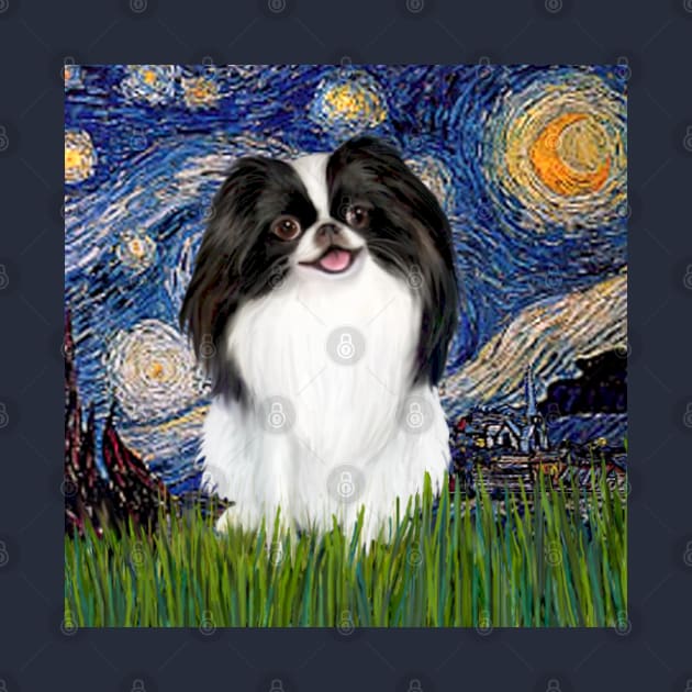 Japanese Chin in Starry Night Adaptation by Dogs Galore and More