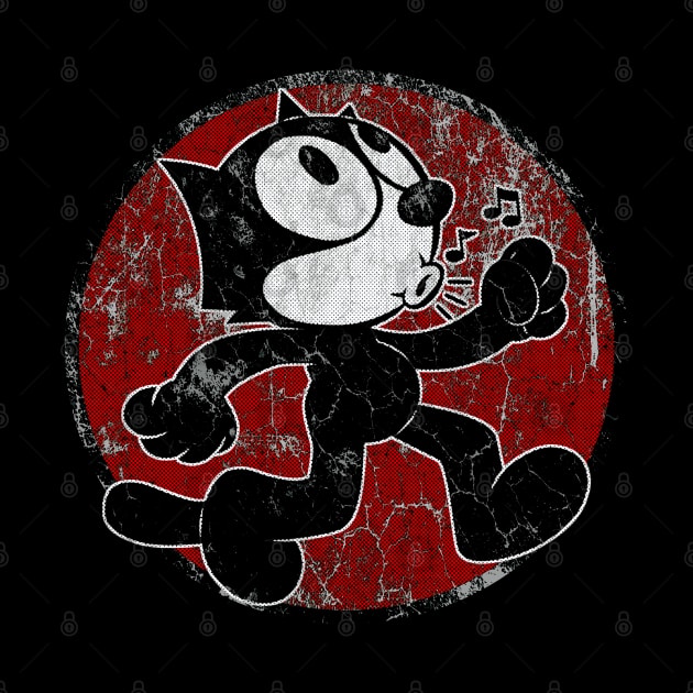 Felix The Cat Retro Halftones Vintage by Mr.PopArts