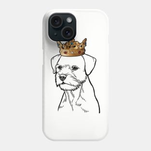 Border Terrier Dog King Queen Wearing Crown Phone Case
