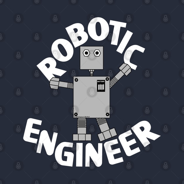 Robotic Engineer White Text by Barthol Graphics