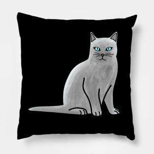 Russian Blue Cat Pillow